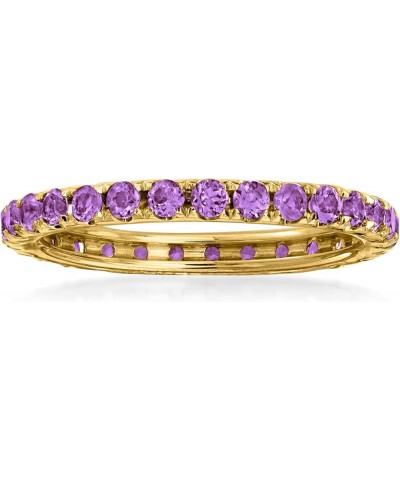 Eternity Gemstone Band in 14kt Yellow Gold Amethyst $119.88 Rings