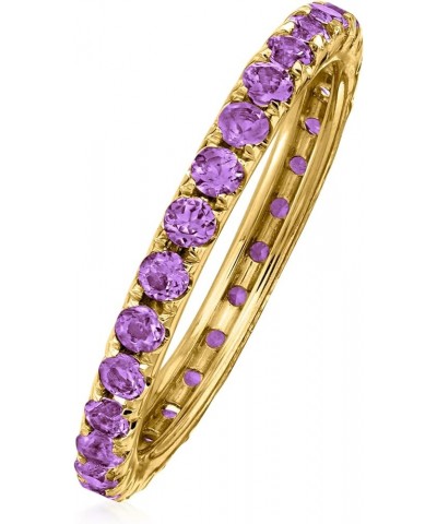 Eternity Gemstone Band in 14kt Yellow Gold Amethyst $119.88 Rings