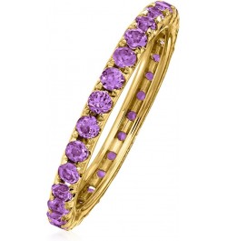 Eternity Gemstone Band in 14kt Yellow Gold Amethyst $119.88 Rings