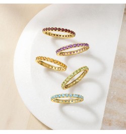 Eternity Gemstone Band in 14kt Yellow Gold Amethyst $119.88 Rings