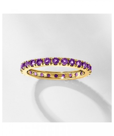 Eternity Gemstone Band in 14kt Yellow Gold Amethyst $119.88 Rings