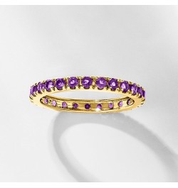 Eternity Gemstone Band in 14kt Yellow Gold Amethyst $119.88 Rings