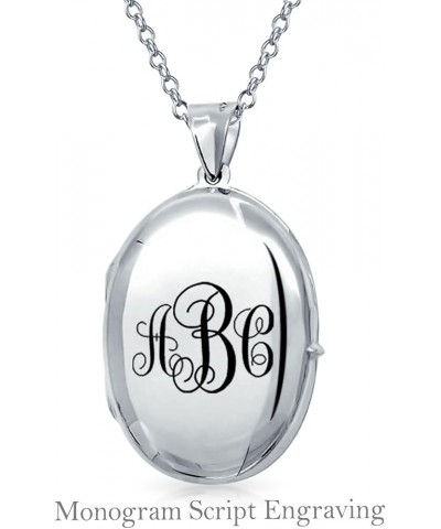 Simple Plain Dome Oval Circle Traditional Keepsake Personalized Engrave Photo Locket For Women Teens Holds Photos Pictures .9...