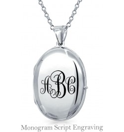 Simple Plain Dome Oval Circle Traditional Keepsake Personalized Engrave Photo Locket For Women Teens Holds Photos Pictures .9...