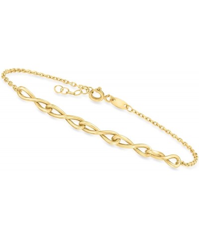 Canaria 10kt Yellow Gold Twisted Infinity-Link Bracelet 7.5 Inches $38.75 Bracelets