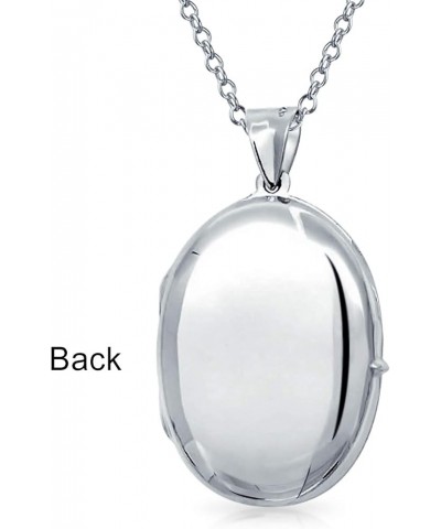 Simple Plain Dome Oval Circle Traditional Keepsake Personalized Engrave Photo Locket For Women Teens Holds Photos Pictures .9...