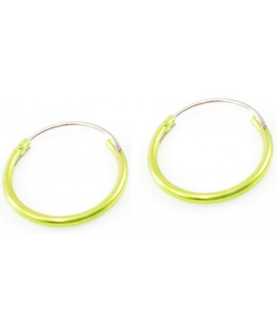 Pair of Hinged Hoops 22 Gauge 1/2" (12mm) Perfect for Cartilage, Helix, Rook and lobe Light Green $6.41 Body Jewelry