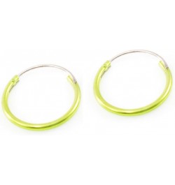 Pair of Hinged Hoops 22 Gauge 1/2" (12mm) Perfect for Cartilage, Helix, Rook and lobe Light Green $6.41 Body Jewelry