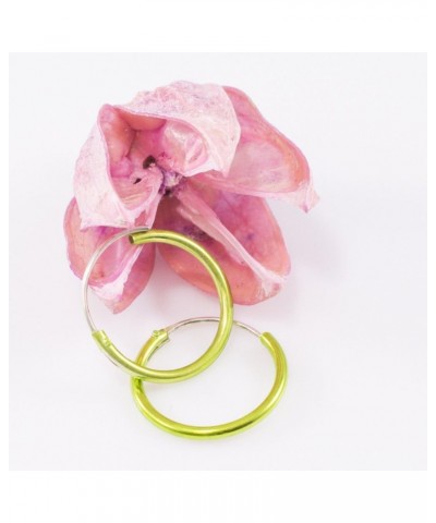 Pair of Hinged Hoops 22 Gauge 1/2" (12mm) Perfect for Cartilage, Helix, Rook and lobe Light Green $6.41 Body Jewelry