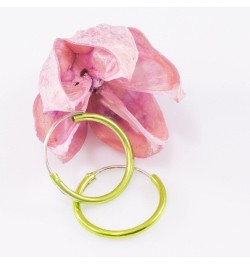 Pair of Hinged Hoops 22 Gauge 1/2" (12mm) Perfect for Cartilage, Helix, Rook and lobe Light Green $6.41 Body Jewelry