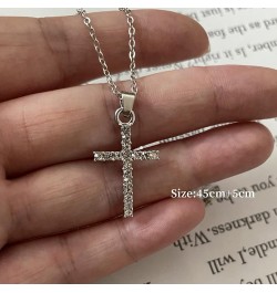 Cross Necklace for Women Men Gold Silver Cross Necklaces for Women Trendy Dainty Gold Necklace Sterling Silver Necklace Rhine...