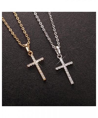 Cross Necklace for Women Men Gold Silver Cross Necklaces for Women Trendy Dainty Gold Necklace Sterling Silver Necklace Rhine...