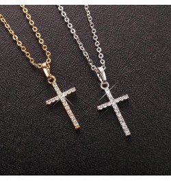 Cross Necklace for Women Men Gold Silver Cross Necklaces for Women Trendy Dainty Gold Necklace Sterling Silver Necklace Rhine...