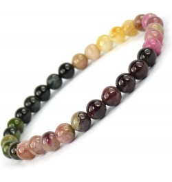 Natural Crystal Stone Bracelet 6 mm Stone Bracelet for Reiki Healing and Crystal Healing Stones Multi Tourmaline $12.22 Brace...