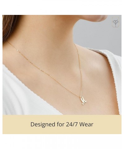 10k Solid White or Yellow Gold Dainty Script Initial Extendable Necklace, 16+2 inches 10k White Gold / Letter S $44.72 Necklaces