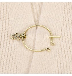 Vintage Brooch Cloak Pin, Penannular Brooch Scarf Shawl Cardigan Brooch Buckle Clasp for Women Men Costume Accessory Gold $9....