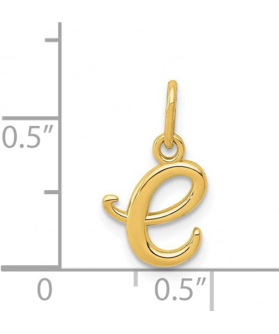 Solid 14k Yellow Gold Letter A Initial Charm A-Z 0" 14.05" 14.32" 17.75" 19.56" 22.61 E $22.40 Bracelets