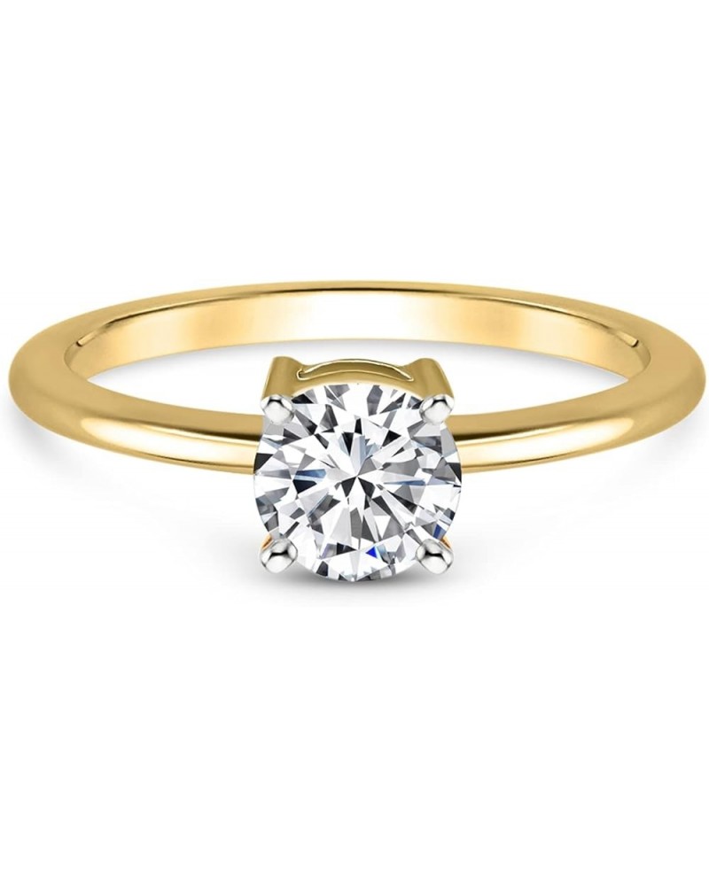 1/2 Carat | 14K Gold | IGI Certified Brilliant-Cut Natural Diamond Solitaire Ring Prong Setting Yellow Gold $260.30 Rings