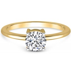 1/2 Carat | 14K Gold | IGI Certified Brilliant-Cut Natural Diamond Solitaire Ring Prong Setting Yellow Gold $260.30 Rings