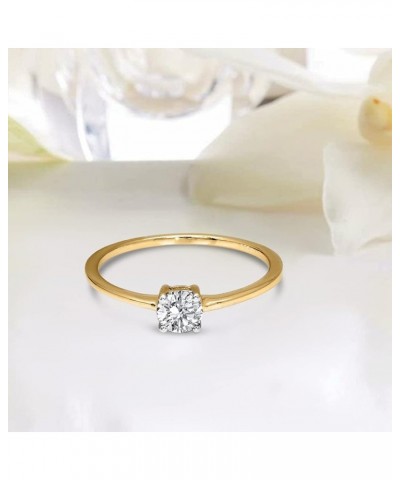 1/2 Carat | 14K Gold | IGI Certified Brilliant-Cut Natural Diamond Solitaire Ring Prong Setting Yellow Gold $260.30 Rings