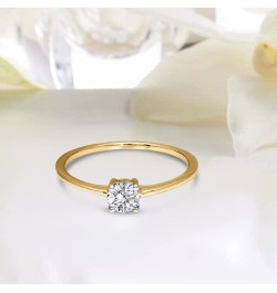 1/2 Carat | 14K Gold | IGI Certified Brilliant-Cut Natural Diamond Solitaire Ring Prong Setting Yellow Gold $260.30 Rings