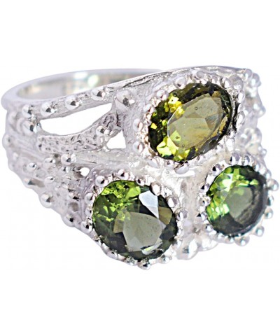 Moldavite Gemstone 925 Sterling Silver Ring Beautiful Handmade Jewellery Birthday Gift $92.32 Rings