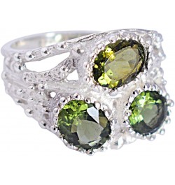 Moldavite Gemstone 925 Sterling Silver Ring Beautiful Handmade Jewellery Birthday Gift $92.32 Rings