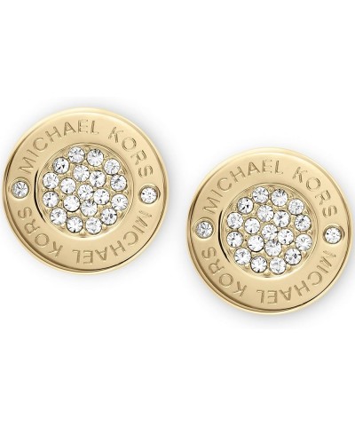 Gold-Tone Stud Earrings for Women Stainless Steel Earrings Jewelry for Women Gold Pavé Plaque $34.78 Earrings