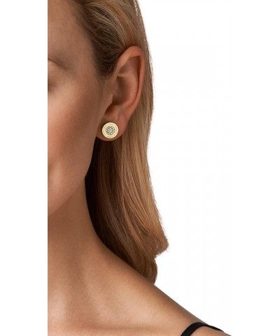 Gold-Tone Stud Earrings for Women Stainless Steel Earrings Jewelry for Women Gold Pavé Plaque $34.78 Earrings