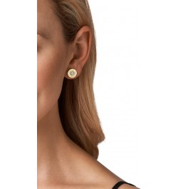 Gold-Tone Stud Earrings for Women Stainless Steel Earrings Jewelry for Women Gold Pavé Plaque $34.78 Earrings