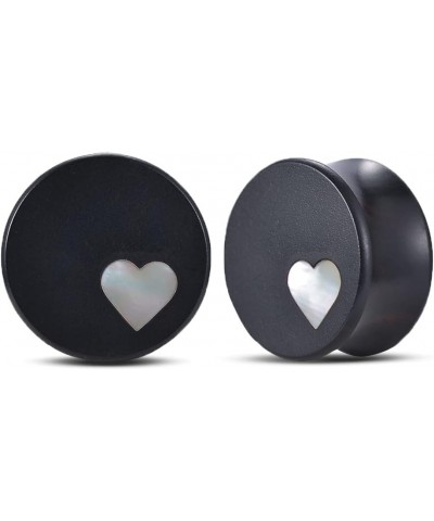 1 Pair Gauges For Ears Wood Saddle Plugs and Tunnels Heart Logo Earrings Expander Stretchers. M841 3/4"(19mm) $9.40 Body Jewelry