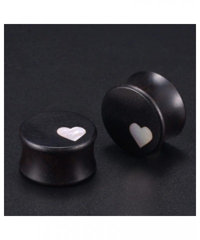 1 Pair Gauges For Ears Wood Saddle Plugs and Tunnels Heart Logo Earrings Expander Stretchers. M841 3/4"(19mm) $9.40 Body Jewelry