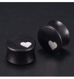 1 Pair Gauges For Ears Wood Saddle Plugs and Tunnels Heart Logo Earrings Expander Stretchers. M841 3/4"(19mm) $9.40 Body Jewelry