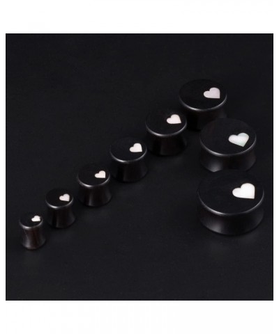 1 Pair Gauges For Ears Wood Saddle Plugs and Tunnels Heart Logo Earrings Expander Stretchers. M841 3/4"(19mm) $9.40 Body Jewelry