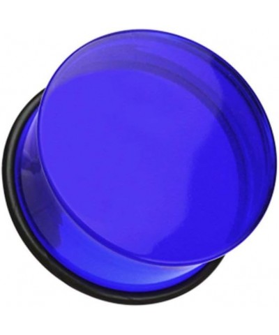 Basic Acrylic Single Flared Ear Gauge Plug 7/8" (22mm), Blue $9.51 Body Jewelry