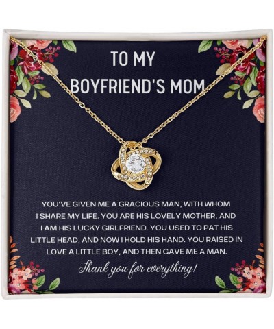 To My Boyfriends Mom Necklace, Mothers Day Gifts For Boyfriends Mom From Girlfriend, Personalized Gifts For Mother In Law, Mo...