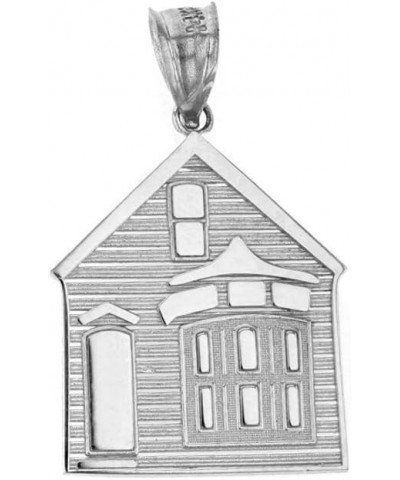 14k Gold My House is a Home Charm Pendant White Gold $81.89 Pendants