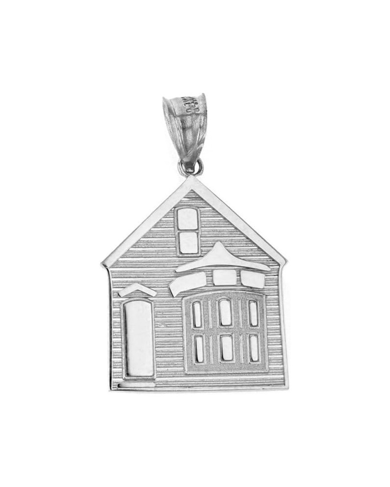 14k Gold My House is a Home Charm Pendant White Gold $81.89 Pendants