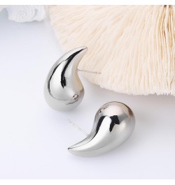 Tear Drop Earrings Jewelry for Women, Trendy Hoop Earring Set Earring Dupes Sliver $5.60 Earrings