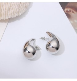 Tear Drop Earrings Jewelry for Women, Trendy Hoop Earring Set Earring Dupes Sliver $5.60 Earrings