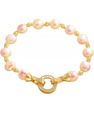 Baroque Pearl Bracelet Natural Real Pearl Bracelet 16-21cm/6.3-8.3in 4 Colors Available Pink 7.87'' $26.78 Bracelets