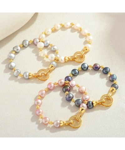 Baroque Pearl Bracelet Natural Real Pearl Bracelet 16-21cm/6.3-8.3in 4 Colors Available Pink 7.87'' $26.78 Bracelets