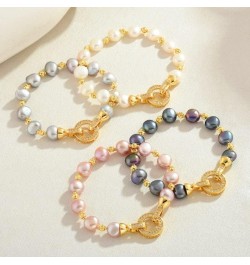 Baroque Pearl Bracelet Natural Real Pearl Bracelet 16-21cm/6.3-8.3in 4 Colors Available Pink 7.87'' $26.78 Bracelets