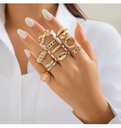 Chunky Gold Rings for Women Adjustable Silver Bold Thick Rings Gold Statement Rings Open Dome Ring Chunky Silver Rings for Wo...