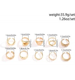 Chunky Gold Rings for Women Adjustable Silver Bold Thick Rings Gold Statement Rings Open Dome Ring Chunky Silver Rings for Wo...