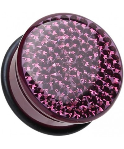 Brilliant Sparkles Color Body Single Flared Ear Gauge Plug 6 GA (4mm), Purple $16.23 Body Jewelry