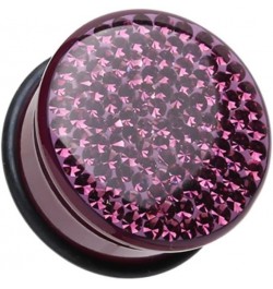 Brilliant Sparkles Color Body Single Flared Ear Gauge Plug 6 GA (4mm), Purple $16.23 Body Jewelry