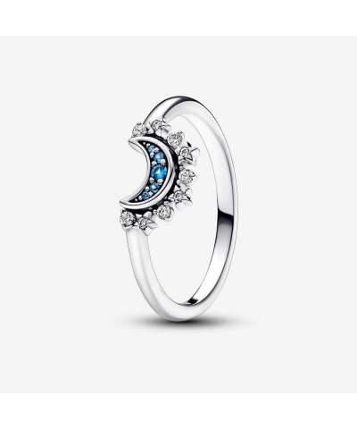 925 Sterling Silver Stacking Ring with CZ Zirconia, Gift for Women Girls Moon $10.99 Others