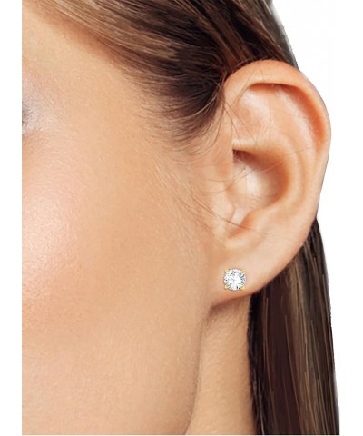 Diamond Stud Earring | 0.25 Carat - 1 Carat IGI Certified Lab Grown Diamond | 14K Gold | Flora Four Prong Lab Diamond Stud Ea...