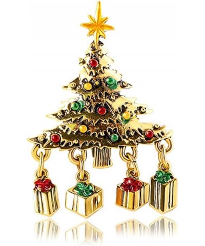 Red Green Beaded Xmas Tree Brooch Pin for Women Girls Men Gold Plated Fashion Gift Boxes Charms Drop Christmas New Year State...